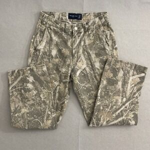 Abercrombie & Fitch Baggy Camo Pants Mens 26x24 Canvas Loose Wide Leg Carpenter
